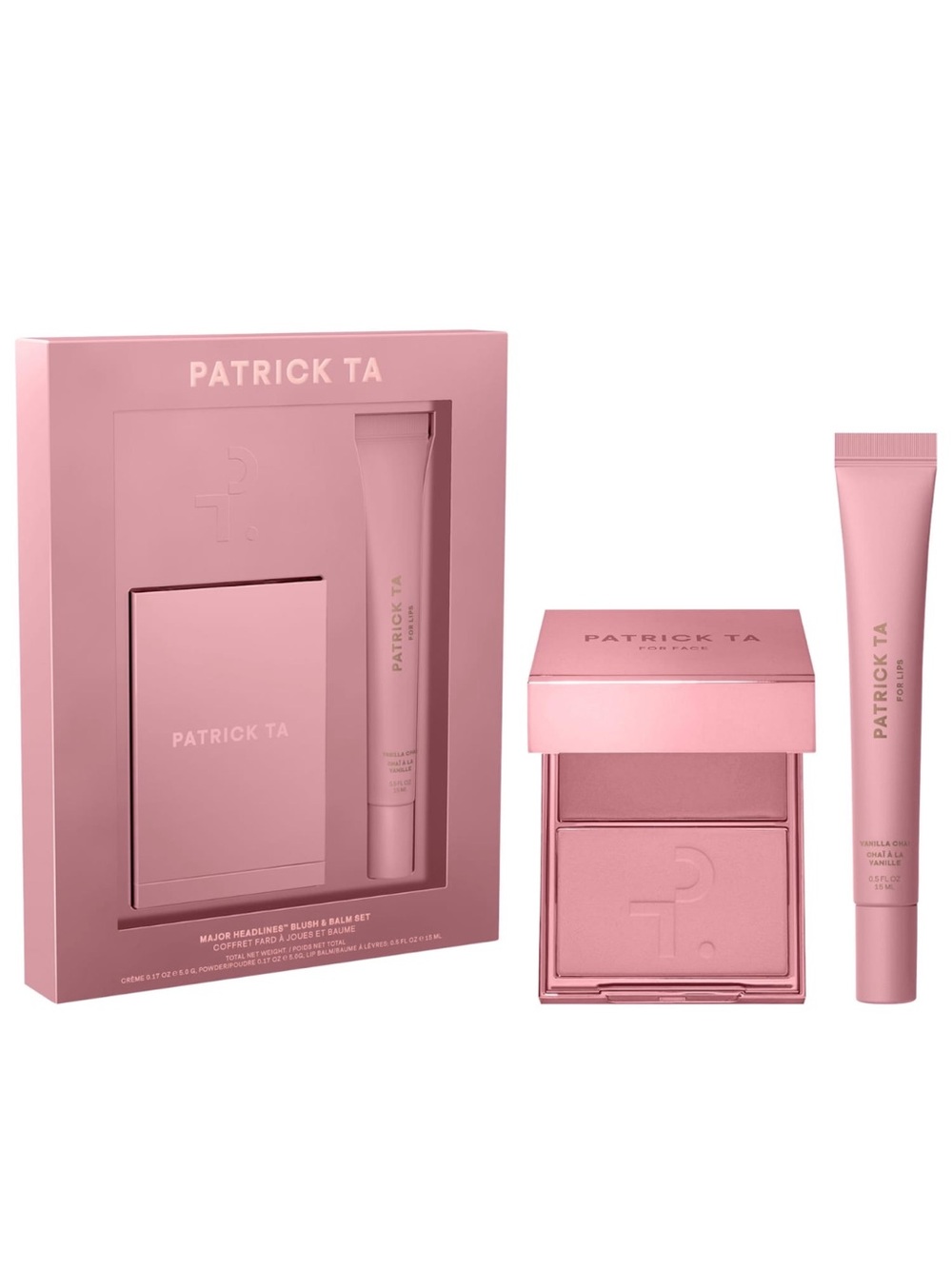 PATRICK TA Major Headlines Double-Take Creme & Powder Blush Duo & Lip Balm duo